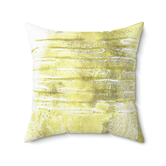 Green Stripes Square Pillow - Alja Design