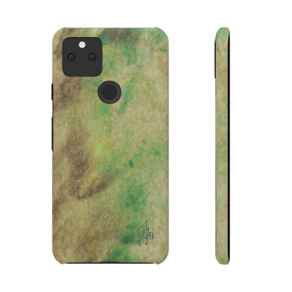 iPhone Samsung Galaxy Pixel5G Snap Case Phone Case Green Marble