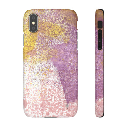 iPhone Samsung Galaxy Pixel5G Snap Case Phone Case Purple Blocks