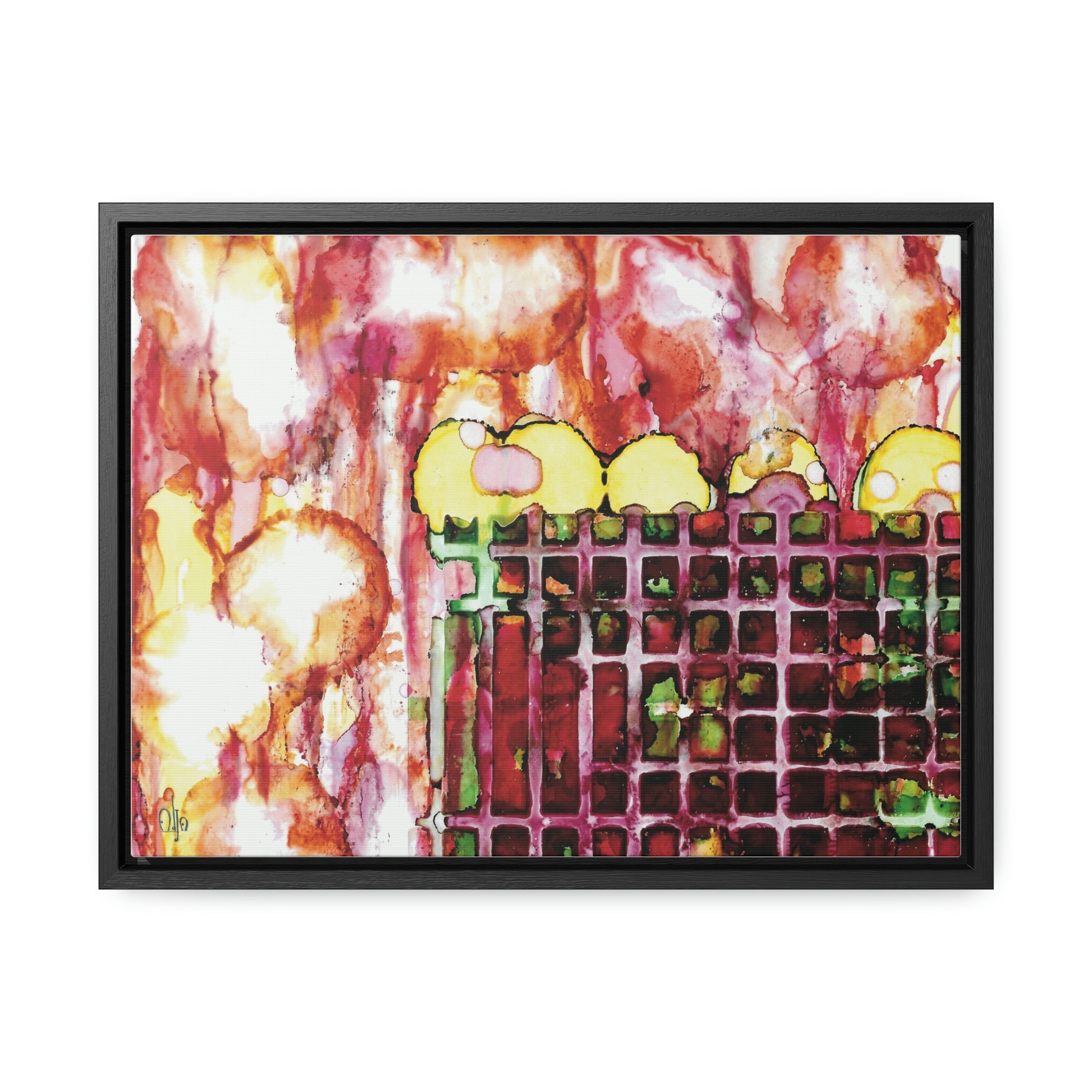 Off the Grid 11 Framed Canvas Print - Alja Design