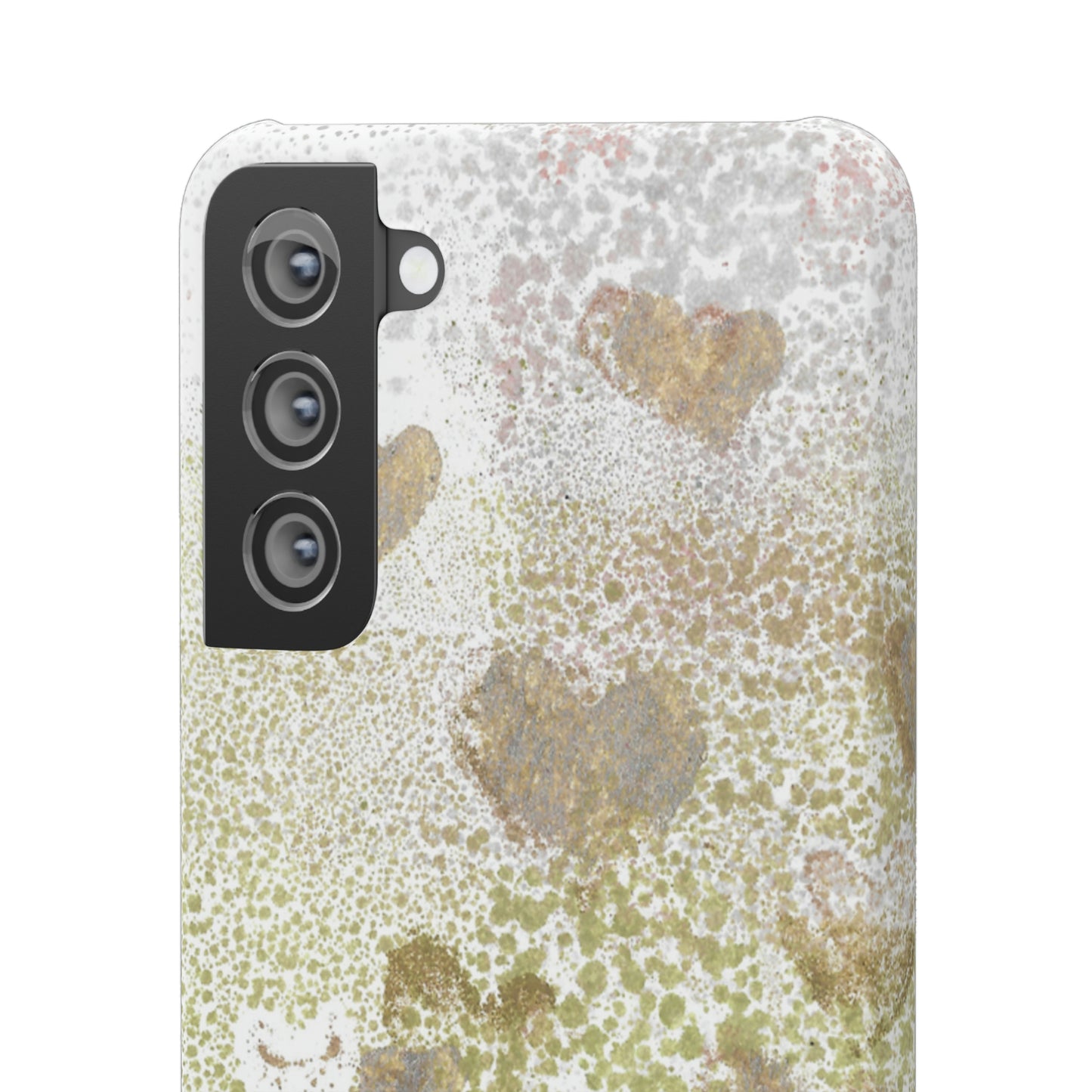 iPhone Samsung Galaxy Pixel5G Snap Case Phone Case Green Hearts