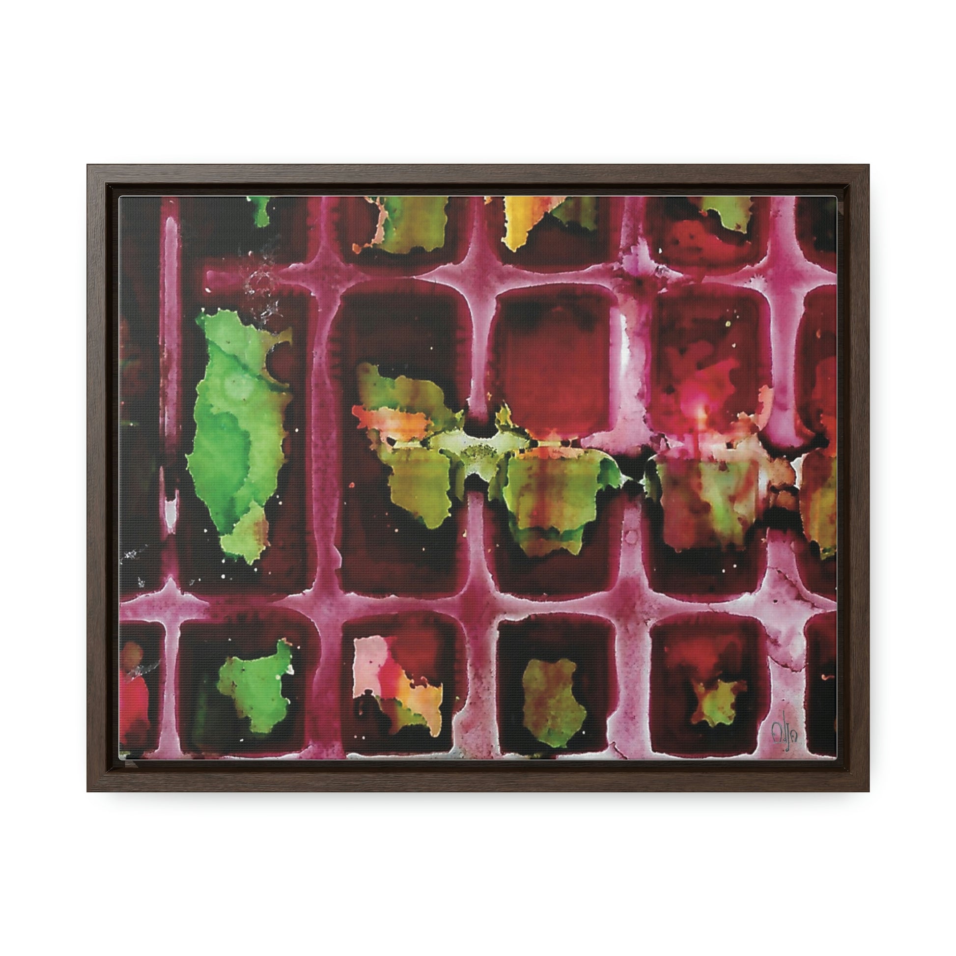 Off the Grid 3 Framed Canvas Print - Alja Design
