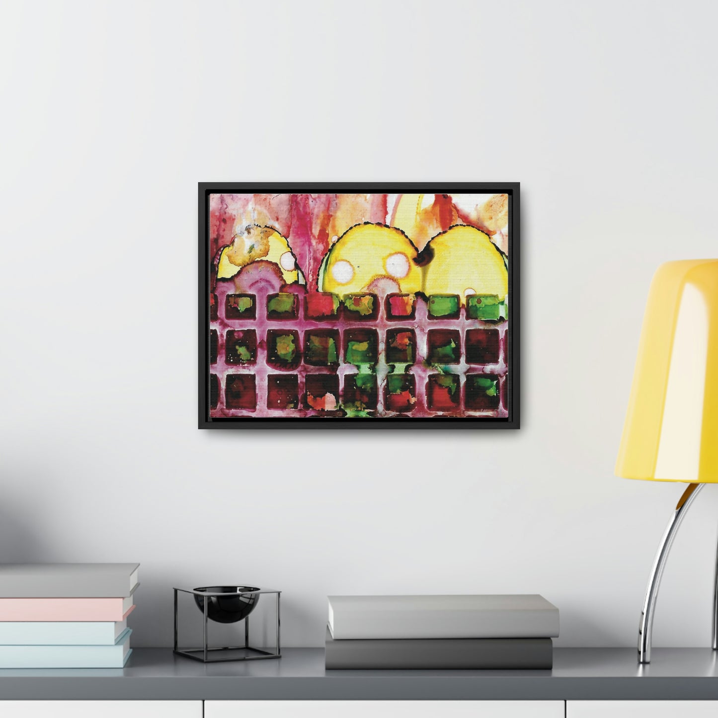 Off the Grid 4 Framed Canvas Print - Alja Design