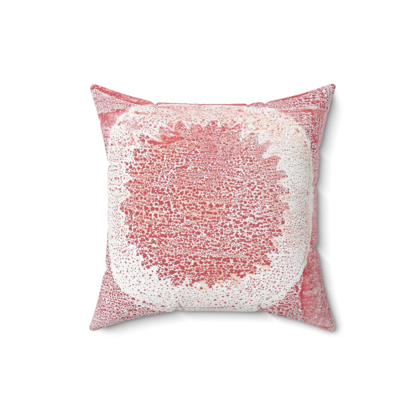 Bubble Flower (Red) Square Pillow - Alja Design