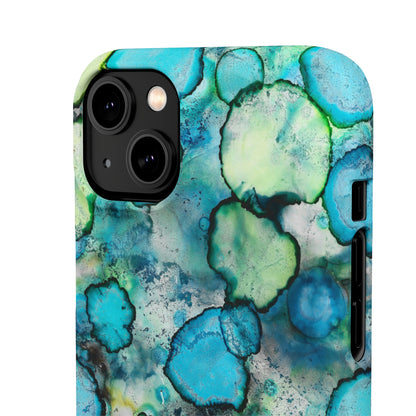 iPhone Samsung Galaxy Pixel5G Snap Case Phone Case Blue Bubbles