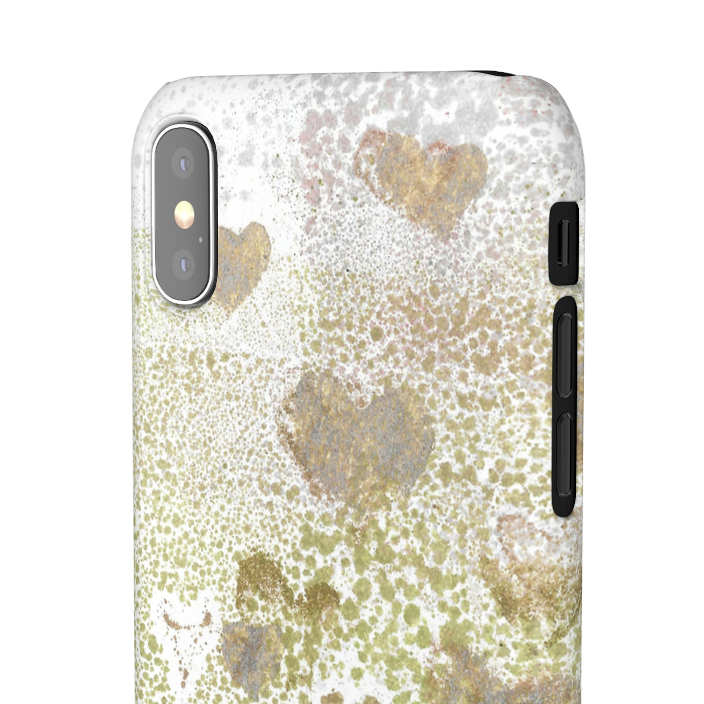 iPhone Samsung Galaxy Pixel5G Snap Case Phone Case Green Hearts