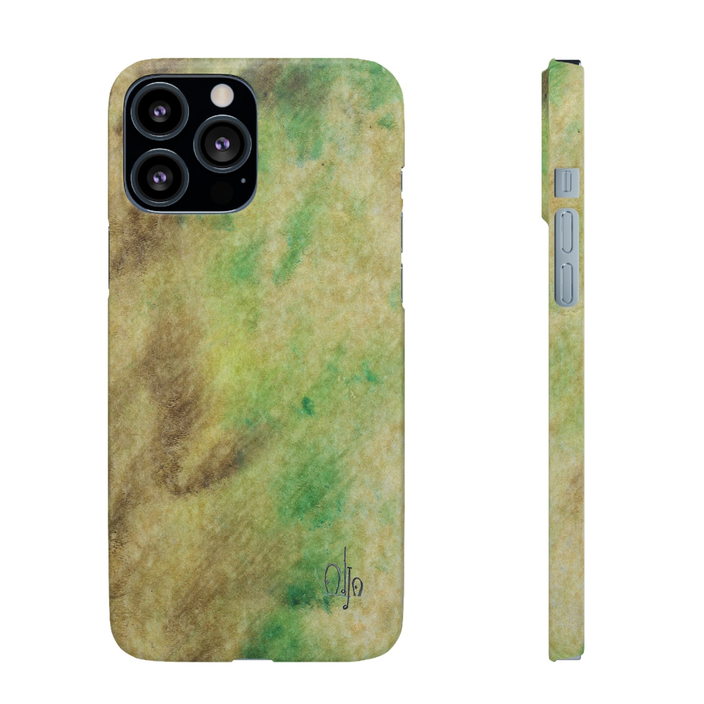 iPhone Samsung Galaxy Pixel5G Snap Case Phone Case Green Marble