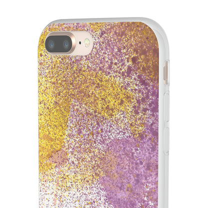 iPhone and Samsung Galaxy Flexi Phone Case Purple Blocks - Alja Design