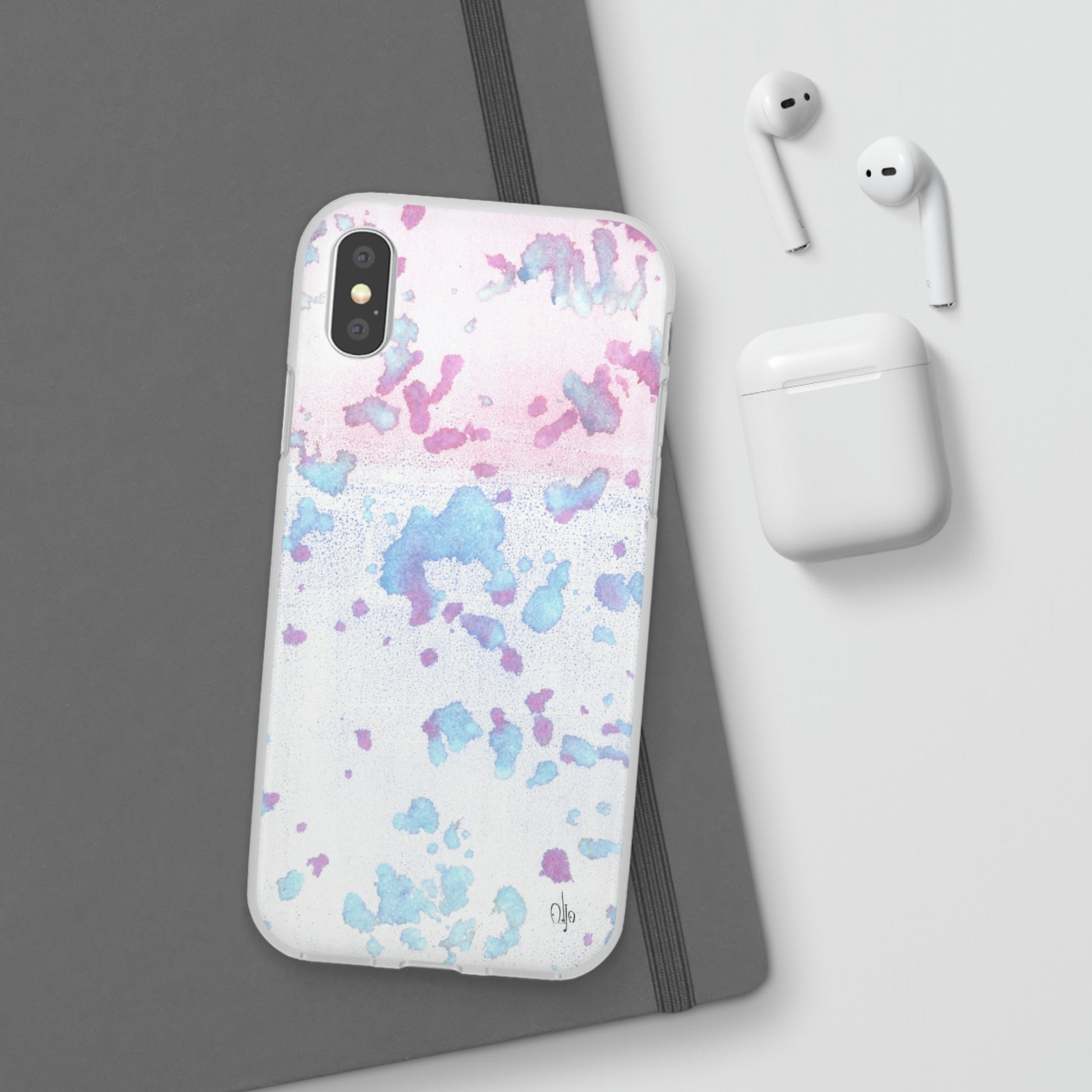 iPhone and Samsung Galaxy Flexi Phone Case Mineral Splashes - Alja Design