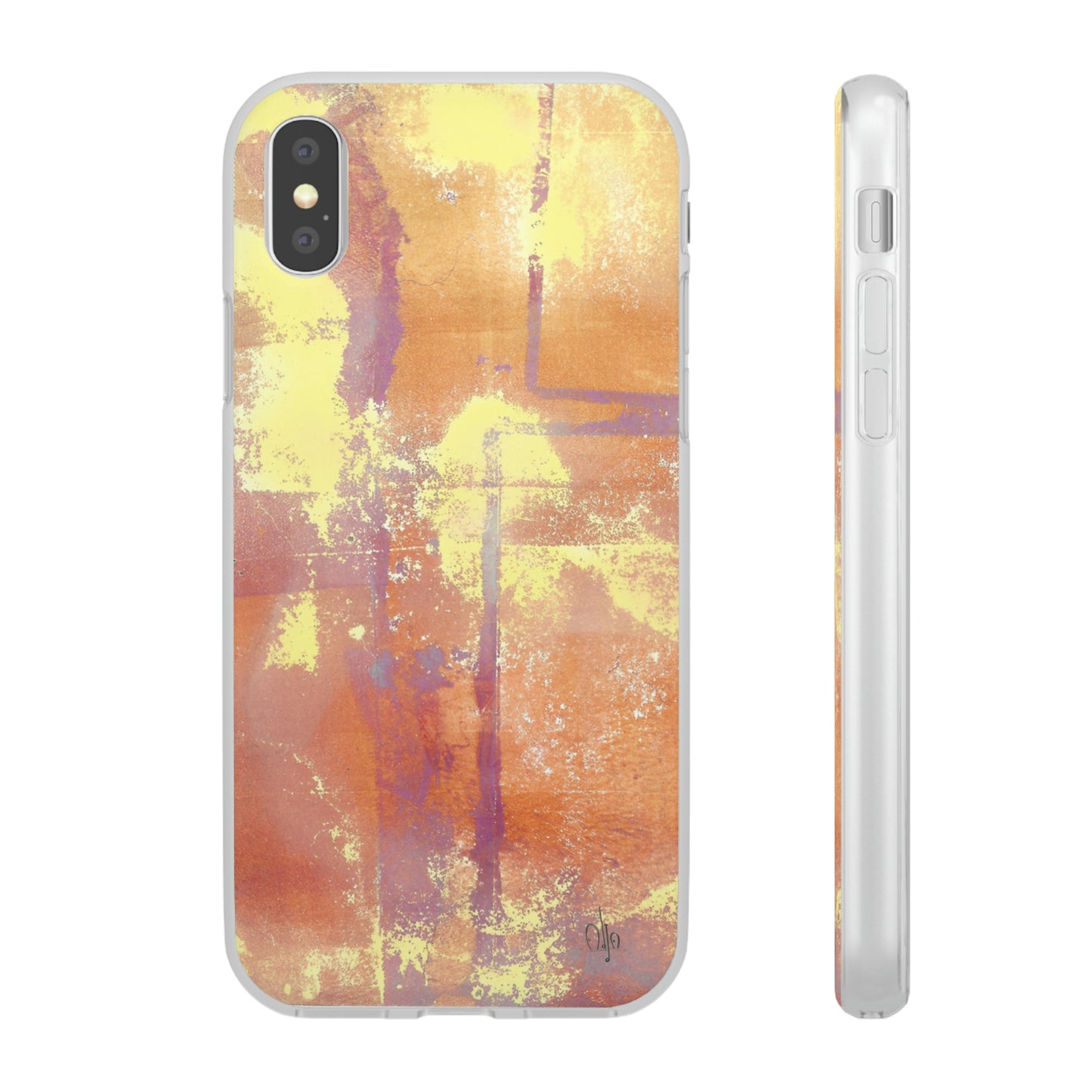 iPhone and Samsung Galaxy Flexi Phone Case Passionate Orange - Alja Design