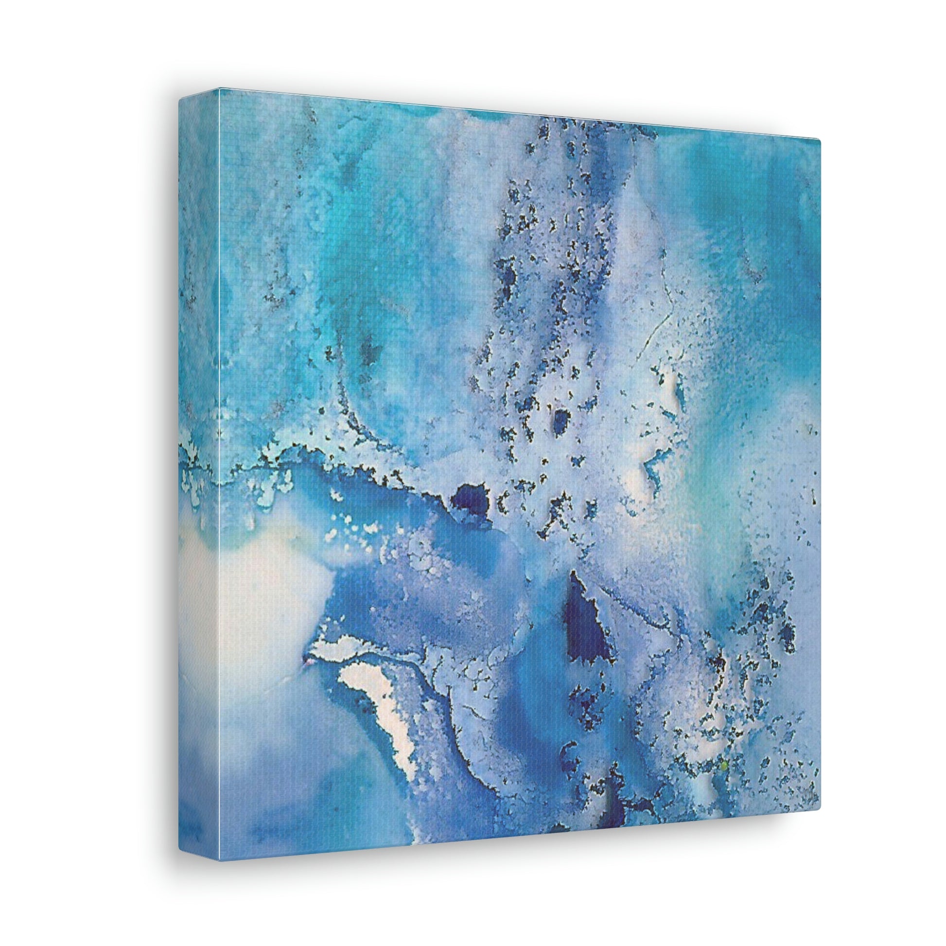 Fractal Blue 9 Canvas Print - Alja Design