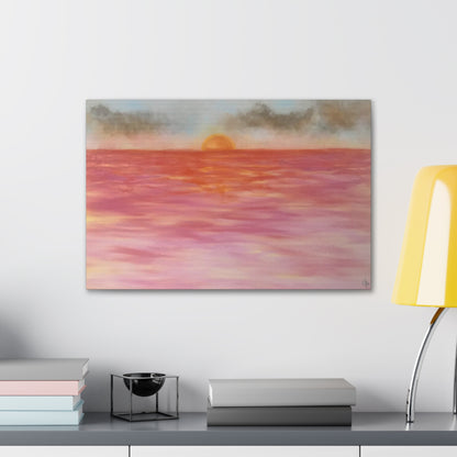 Red Sunset Canvas Print - Alja Design