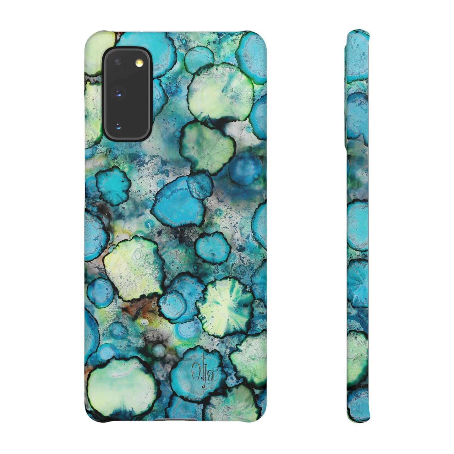 iPhone Samsung Galaxy Pixel5G Snap Case Phone Case Blue Bubbles