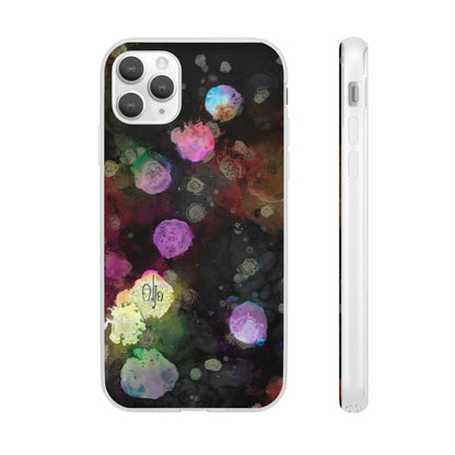 iPhone and Samsung Galaxy  Flexi Phone Case Black Space - Alja Design