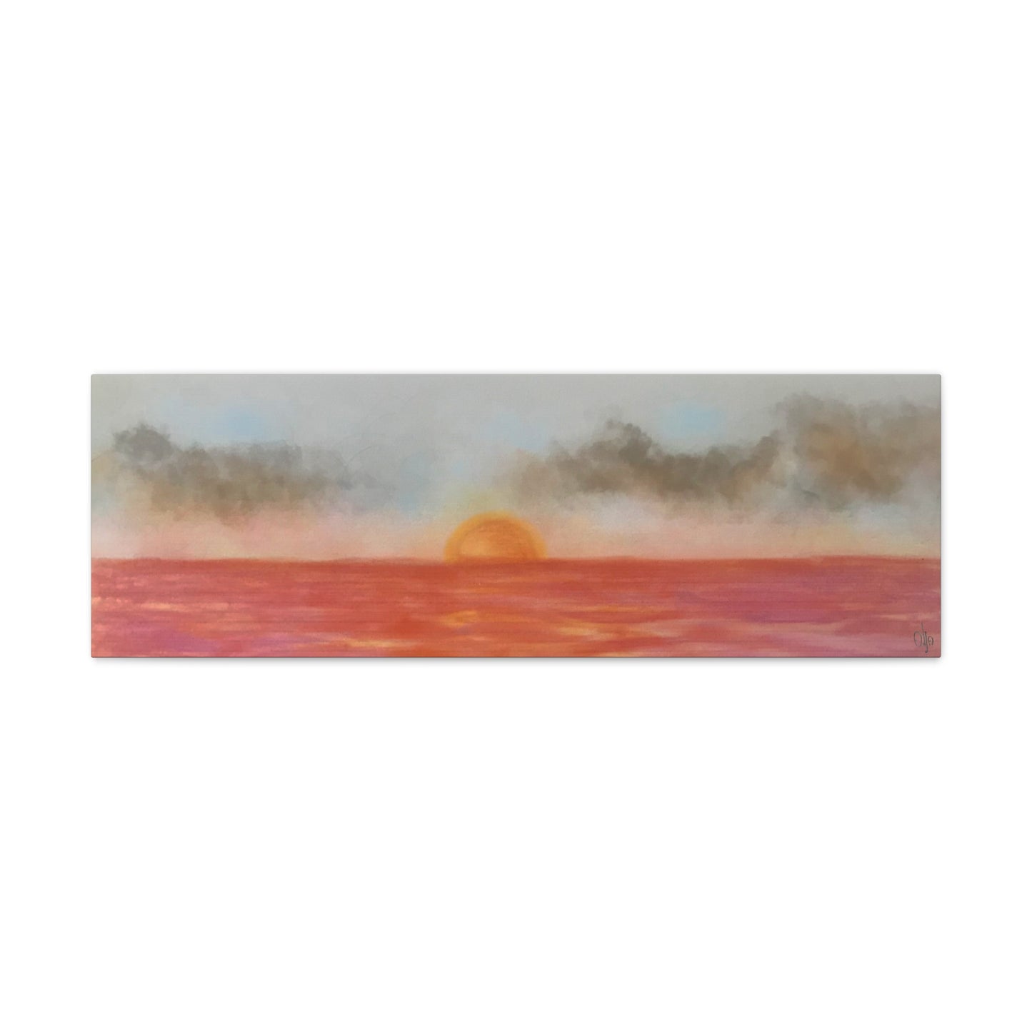 Red Sunset Canvas Print - Alja Design