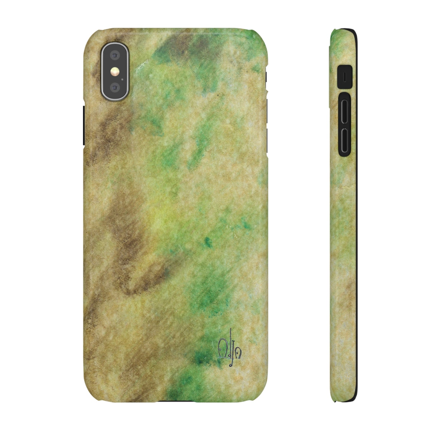 iPhone Samsung Galaxy Pixel5G Snap Case Phone Case Green Marble