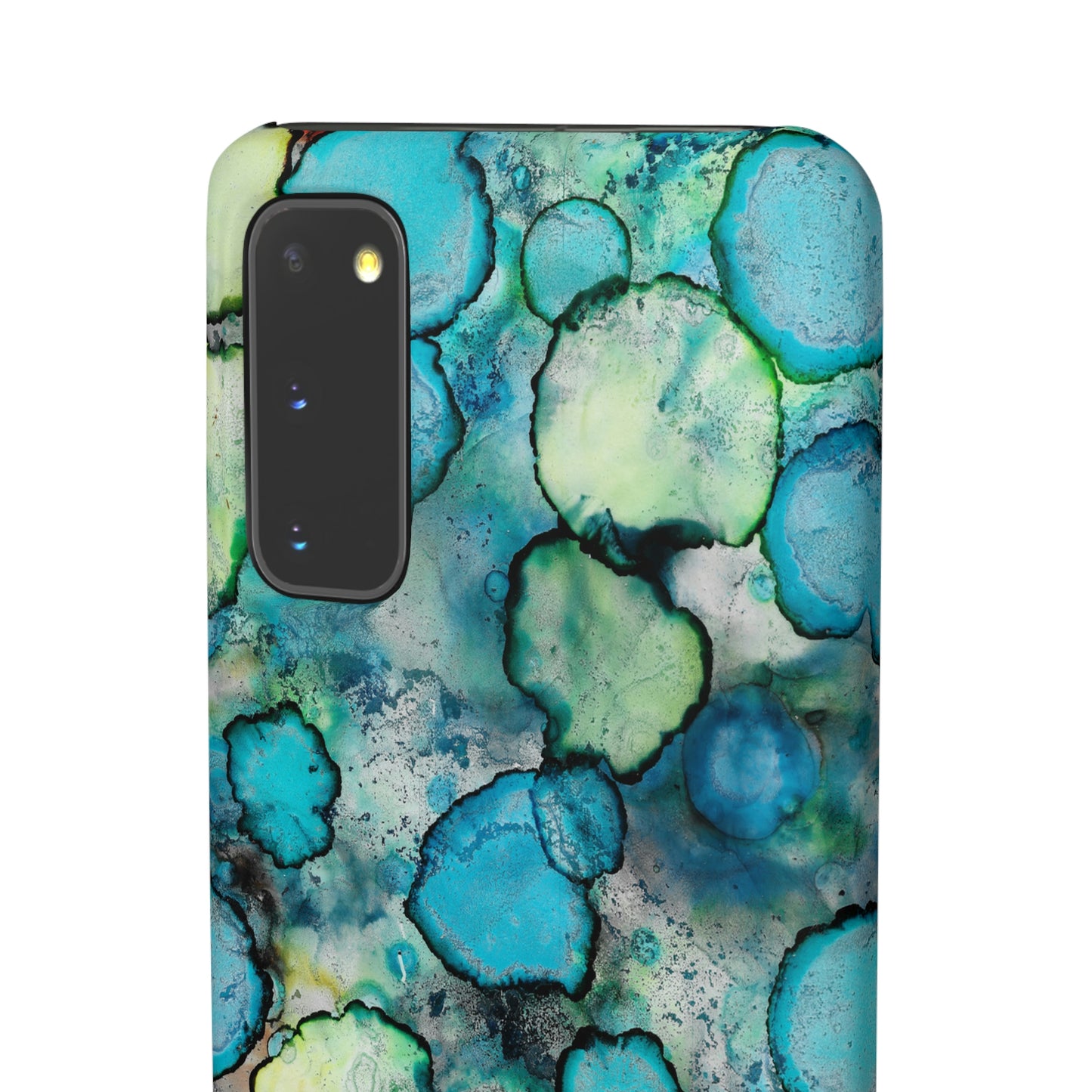 iPhone Samsung Galaxy Pixel5G Snap Case Phone Case Blue Bubbles