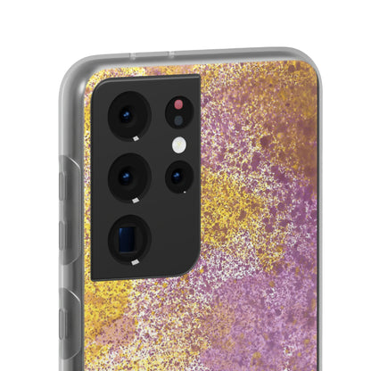 iPhone and Samsung Galaxy Flexi Phone Case Purple Blocks - Alja Design