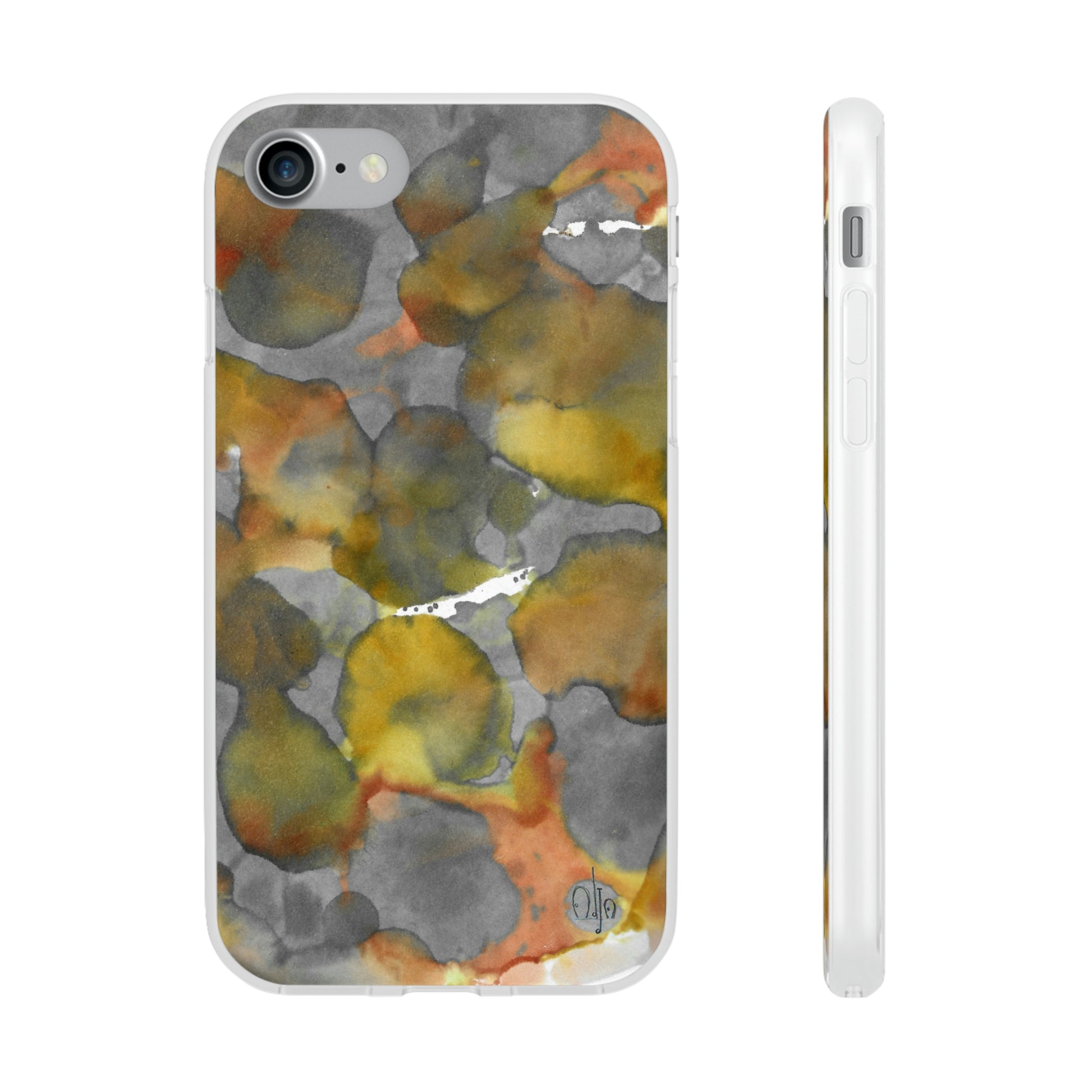 iPhone and Samsung Galaxy Flexi Phone Case Yellow Volcano - Alja Design