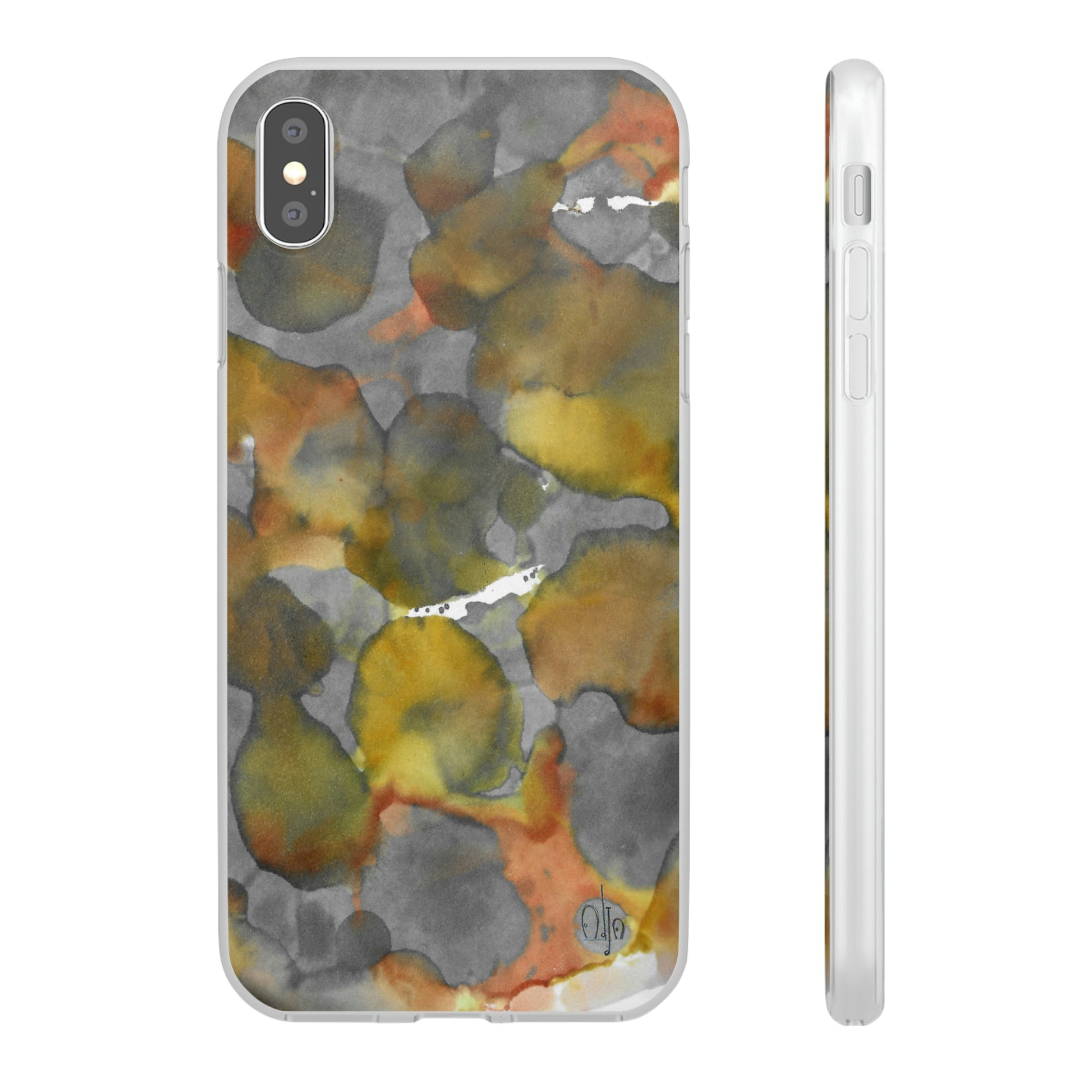 iPhone and Samsung Galaxy Flexi Phone Case Yellow Volcano - Alja Design