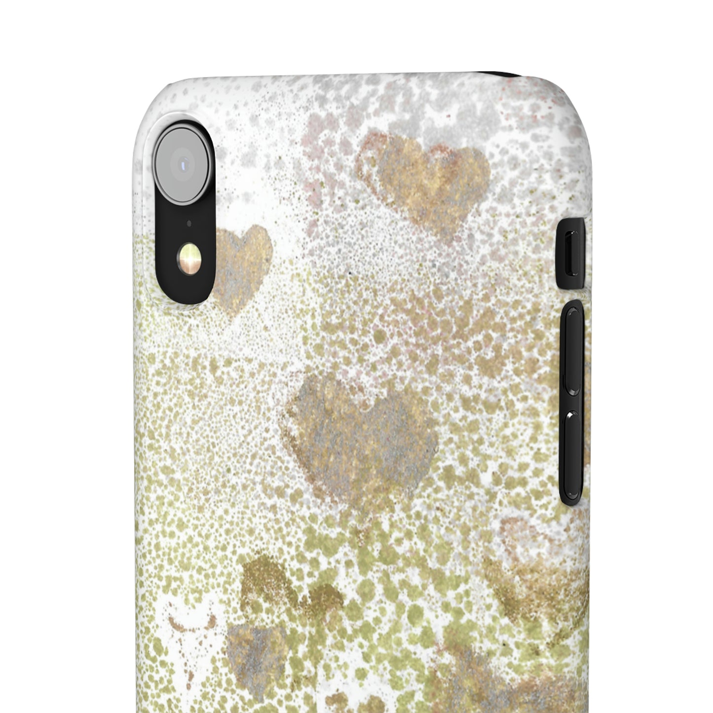 iPhone Samsung Galaxy Pixel5G Snap Case Phone Case Green Hearts