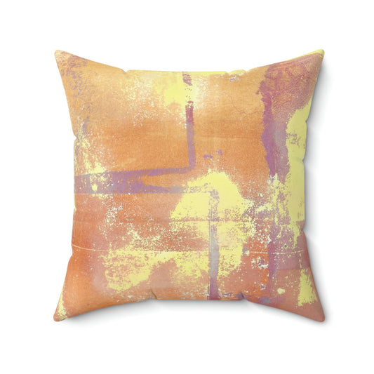 Passionate Orange Square Pillow - Alja Design