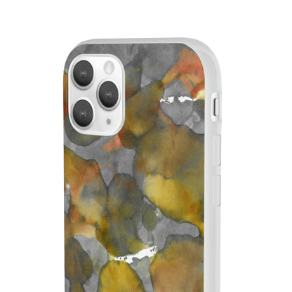 iPhone and Samsung Galaxy Flexi Phone Case Yellow Volcano - Alja Design