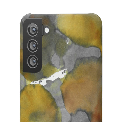 iPhone Samsung Galaxy Pixel5G Snap Case Phone Case Yellow Volcano