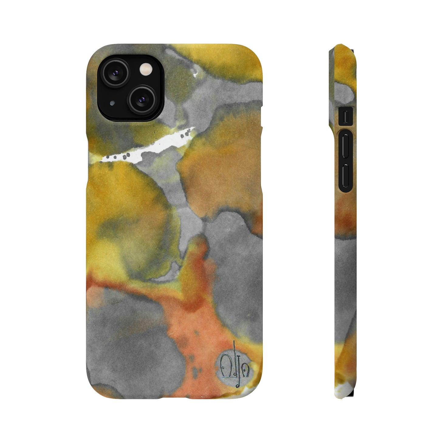 iPhone Samsung Galaxy Pixel5G Snap Case Phone Case Yellow Volcano