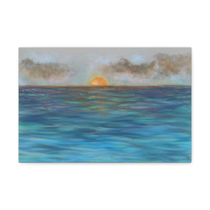 Blue Sunset Canvas Print - Alja Design