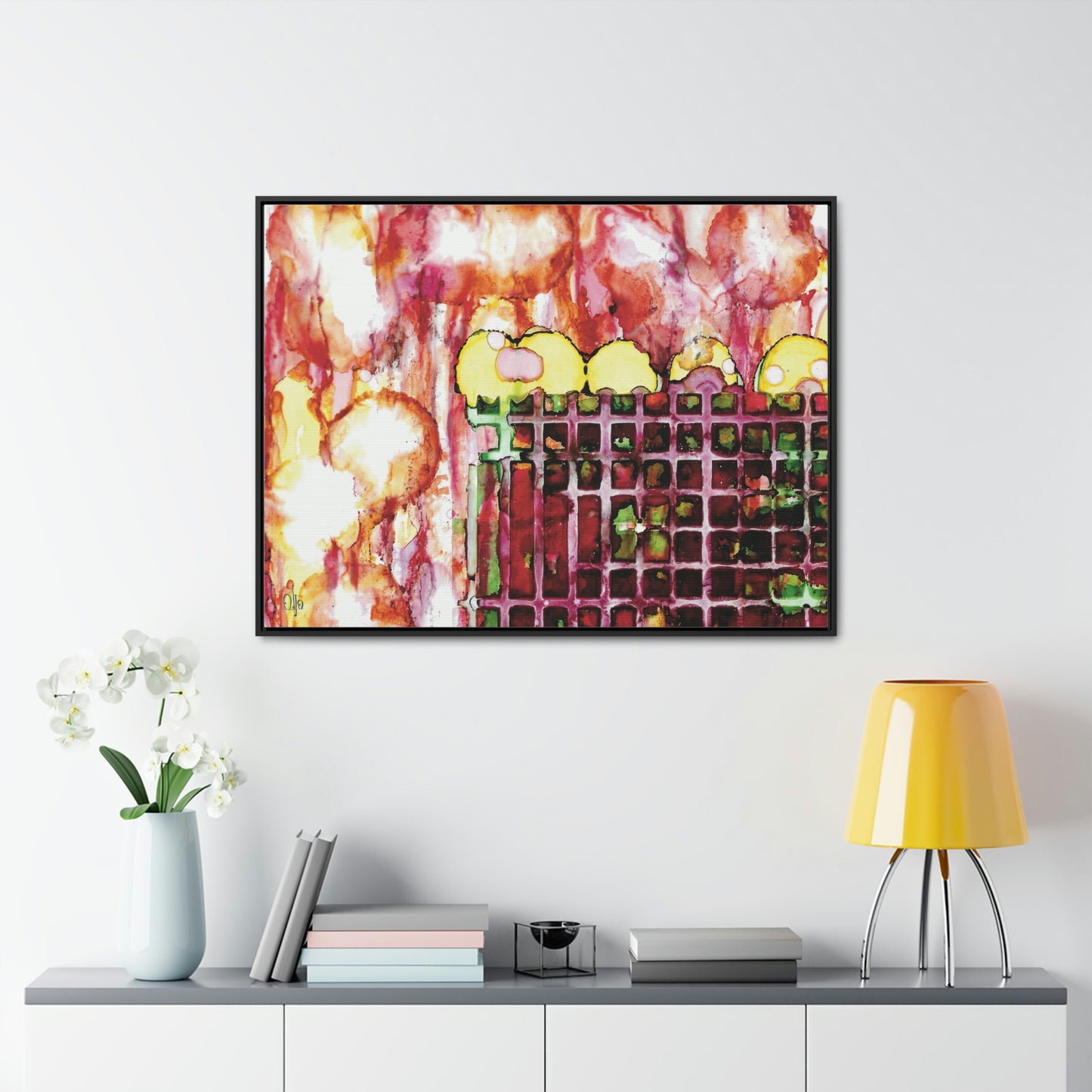 Off the Grid 11 Framed Canvas Print - Alja Design