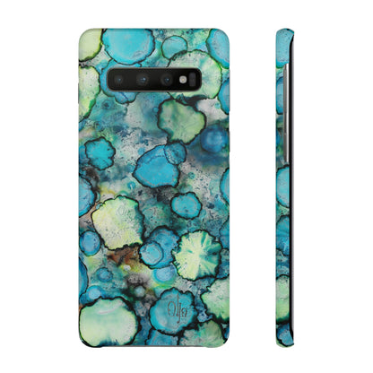 iPhone Samsung Galaxy Pixel5G Snap Case Phone Case Blue Bubbles