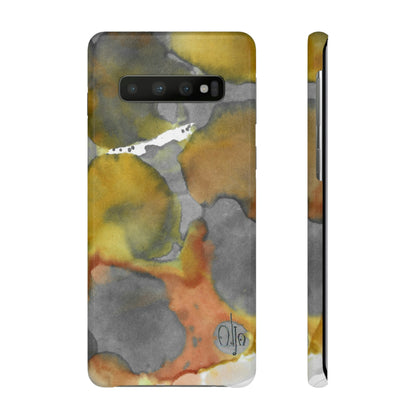 iPhone Samsung Galaxy Pixel5G Snap Case Phone Case Yellow Volcano