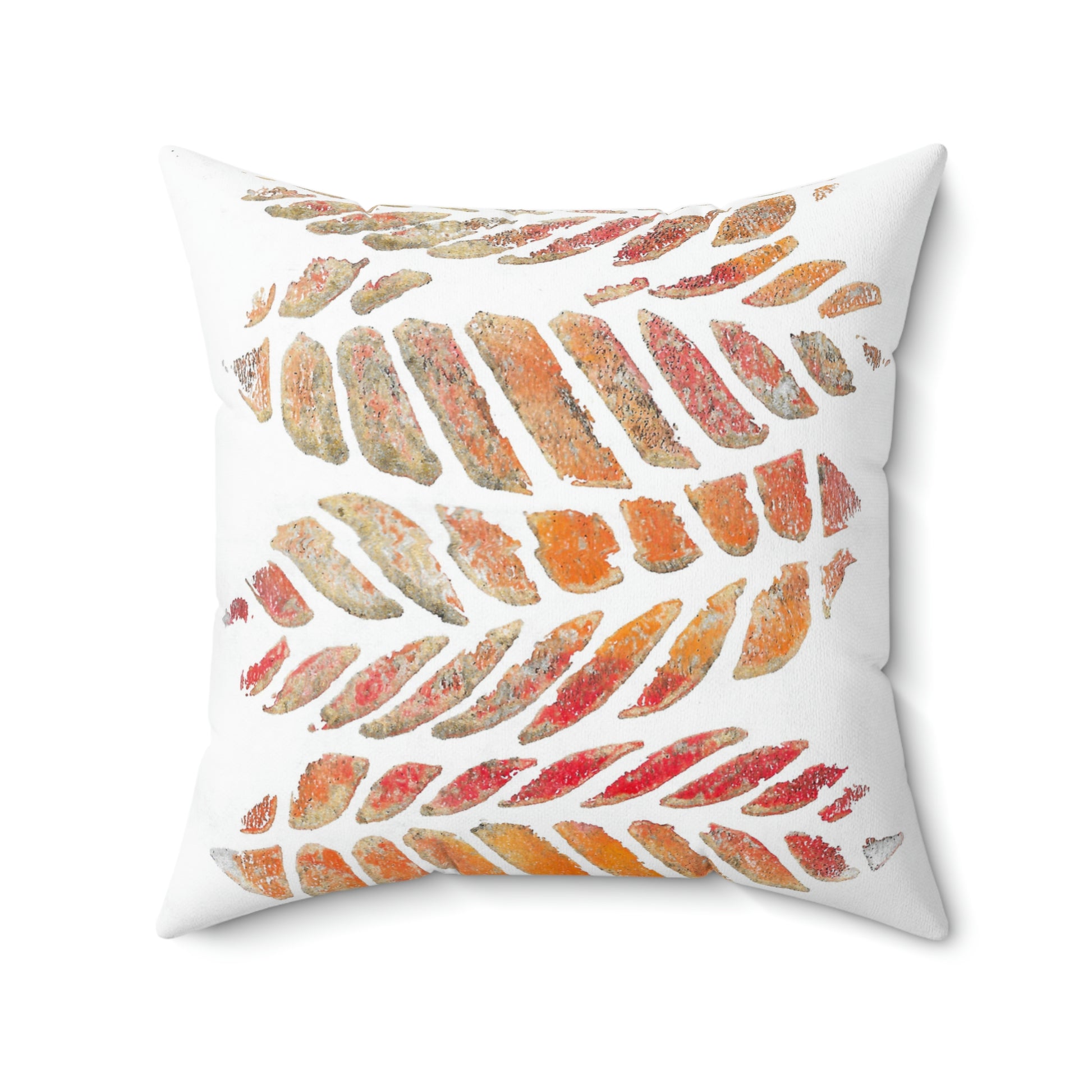Fire Leaves Square Pillow - Alja Design