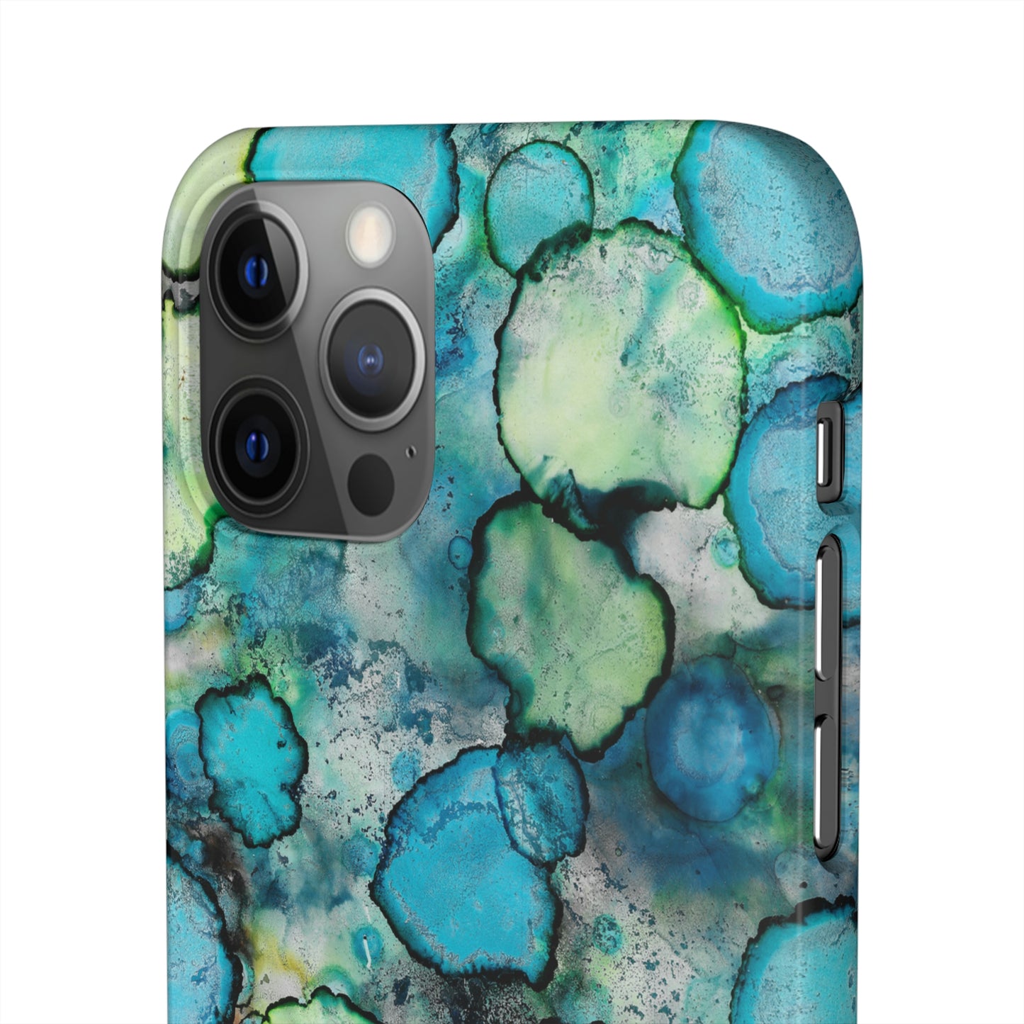 iPhone Samsung Galaxy Pixel5G Snap Case Phone Case Blue Bubbles