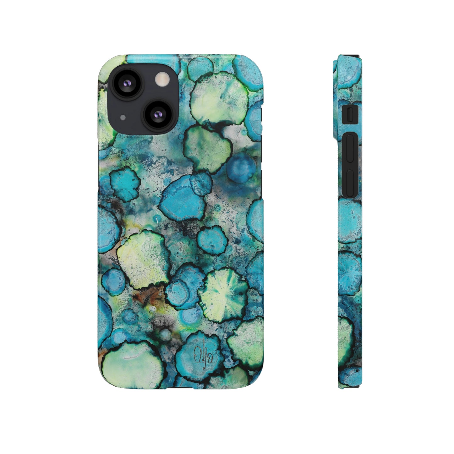 iPhone Samsung Galaxy Pixel5G Snap Case Phone Case Blue Bubbles