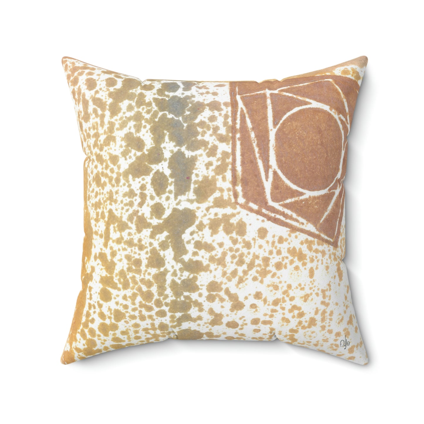 Orange Star Square Pillow - Alja Design