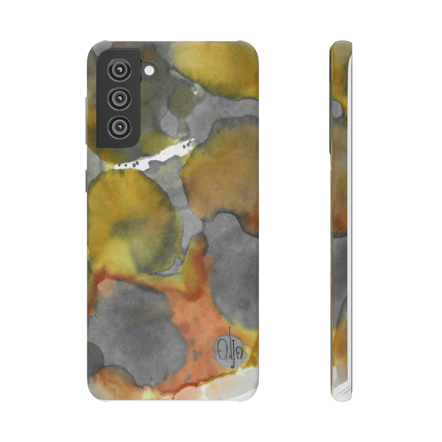 iPhone Samsung Galaxy Pixel5G Snap Case Phone Case Yellow Volcano