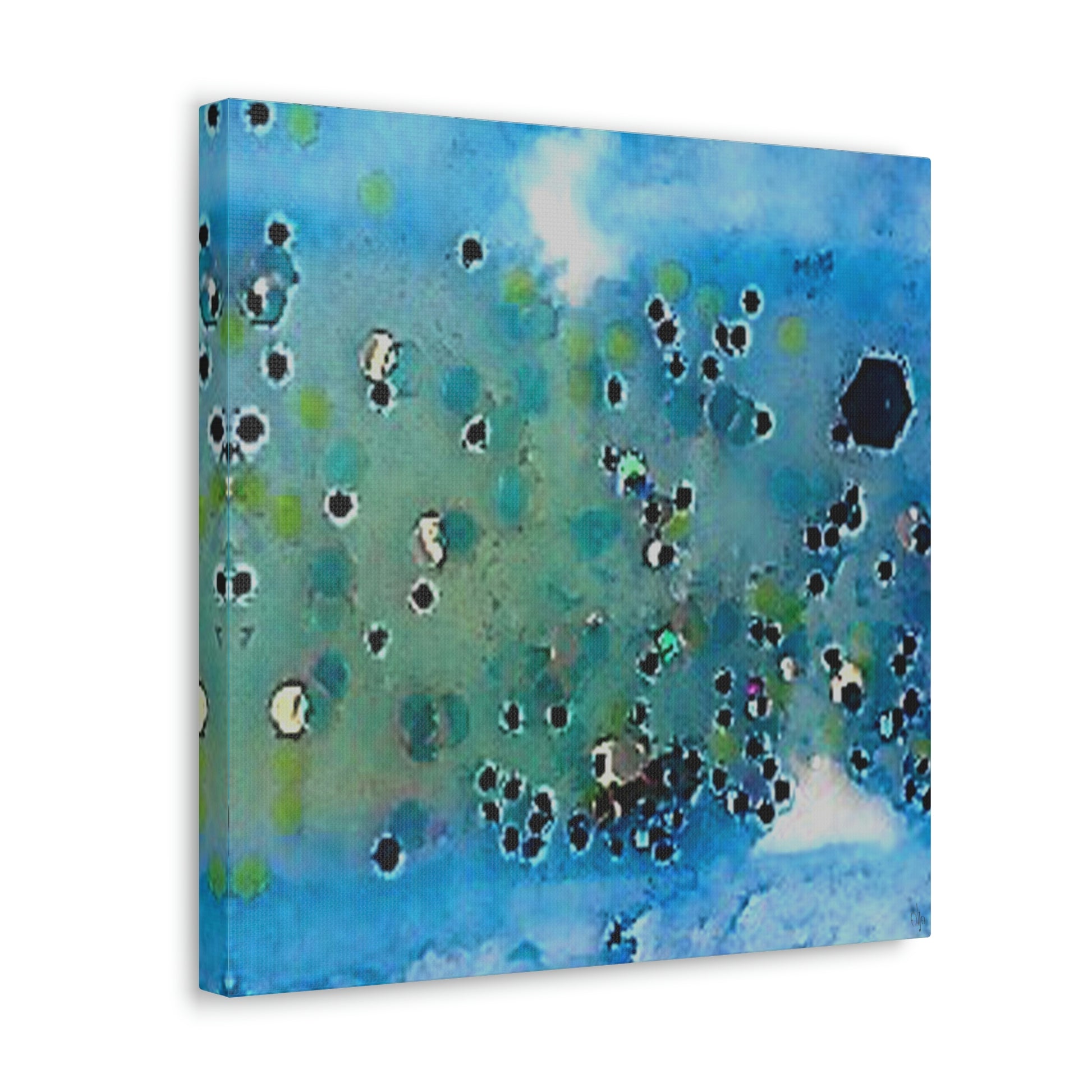 Fractal Blue 5 Canvas Print - Alja Design