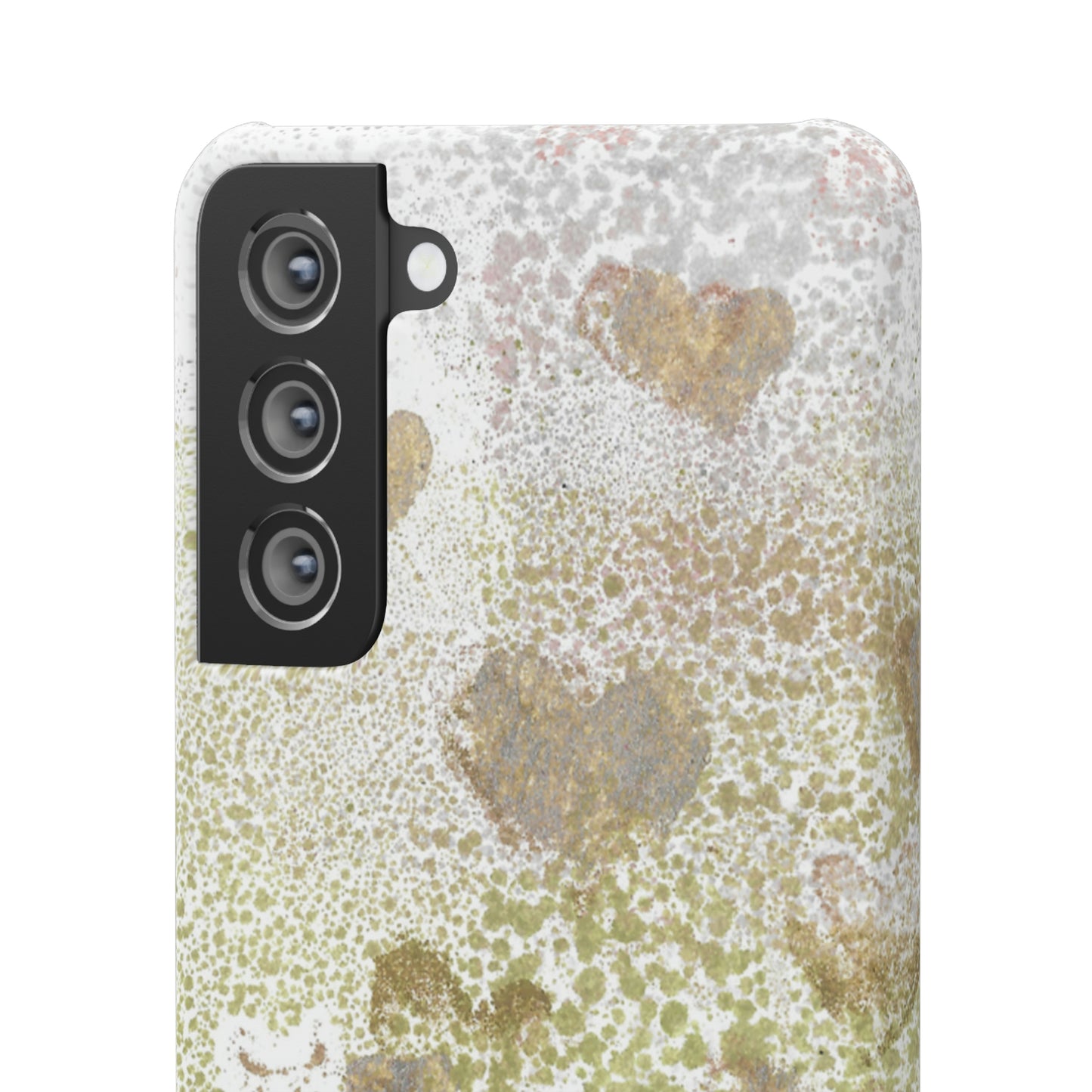 iPhone Samsung Galaxy Pixel5G Snap Case Phone Case Green Hearts