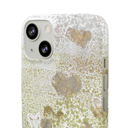 iPhone Samsung Galaxy Pixel5G Snap Case Phone Case Green Hearts