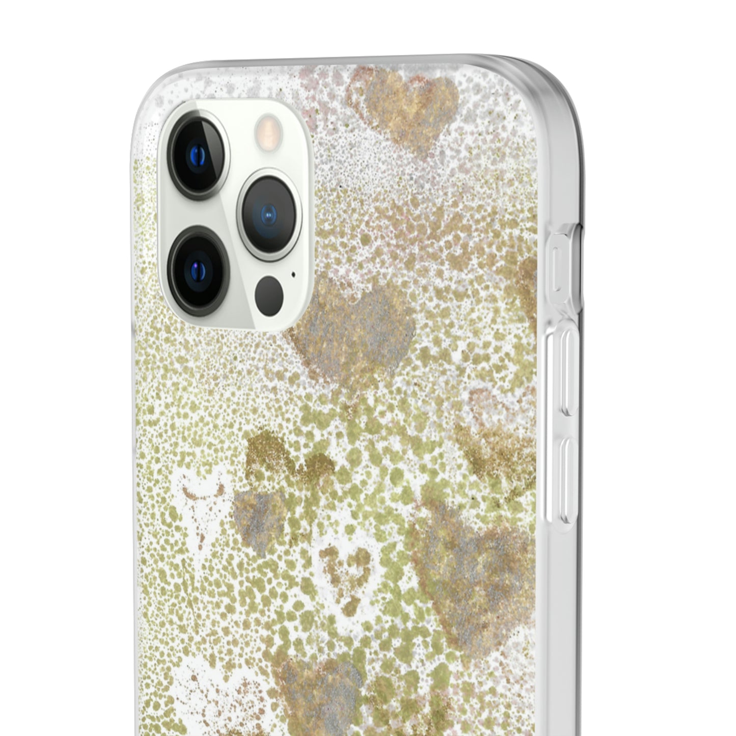 iPhone and Samsung Galaxy Flexi Phone Case Green Hearts - Alja Design