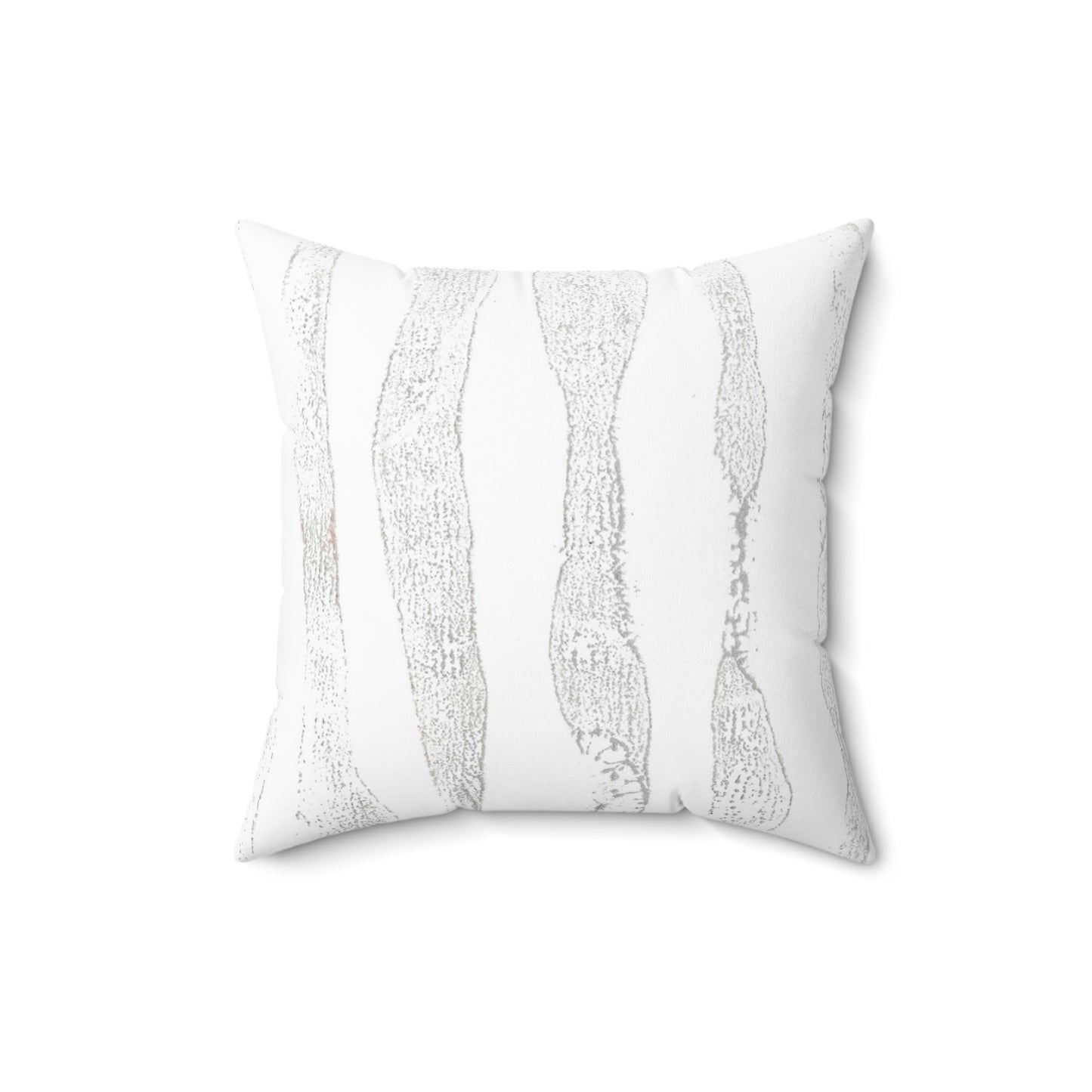 Silver Stripes Square Pillow - Alja Design