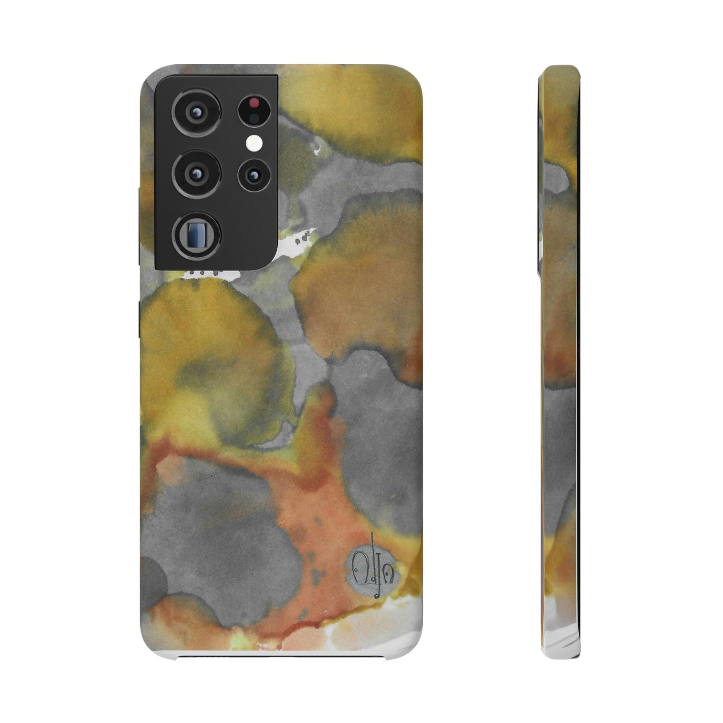 iPhone Samsung Galaxy Pixel5G Snap Case Phone Case Yellow Volcano