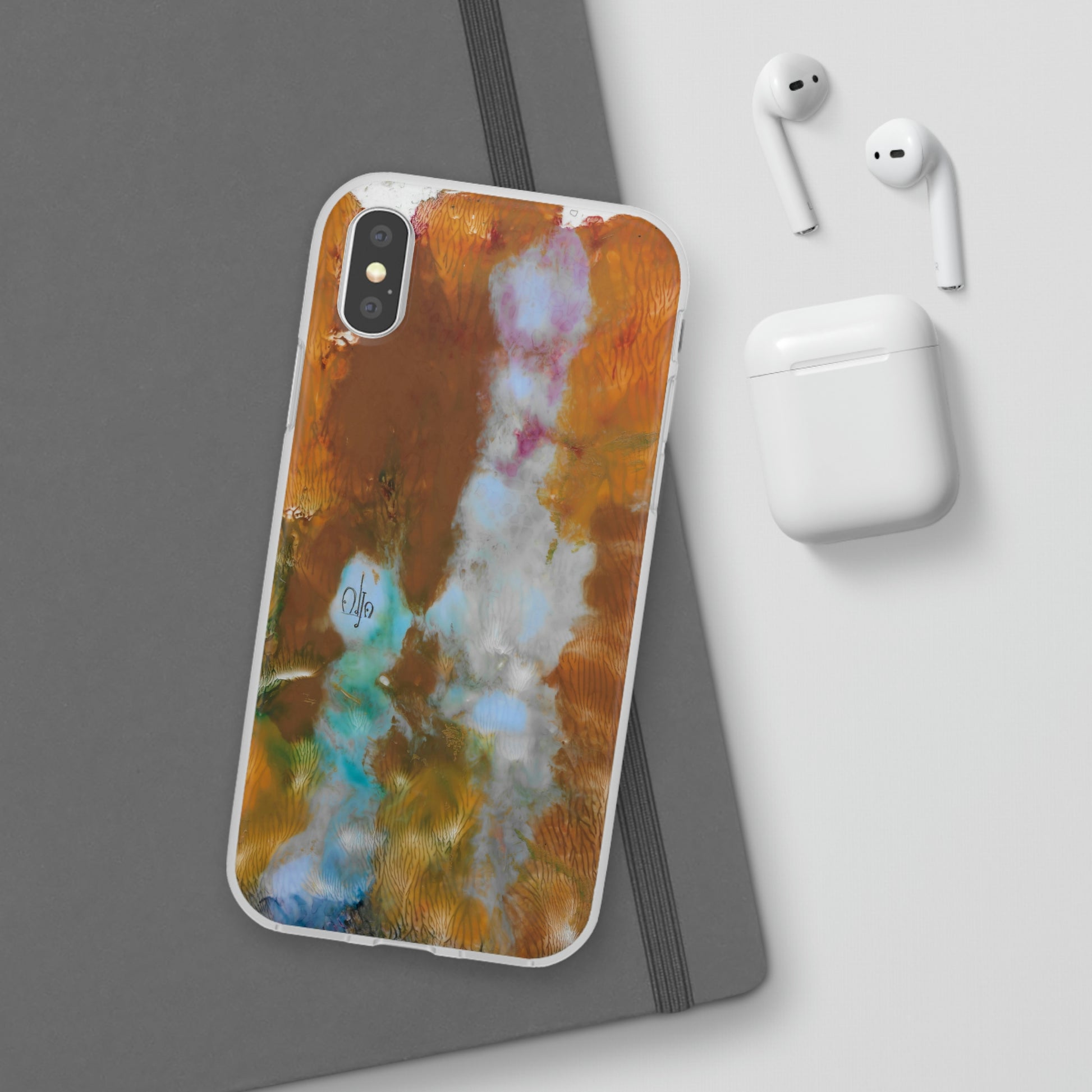 iPhone and Samsung Galaxy Flexi Phone Case Yellow Cascade - Alja Design