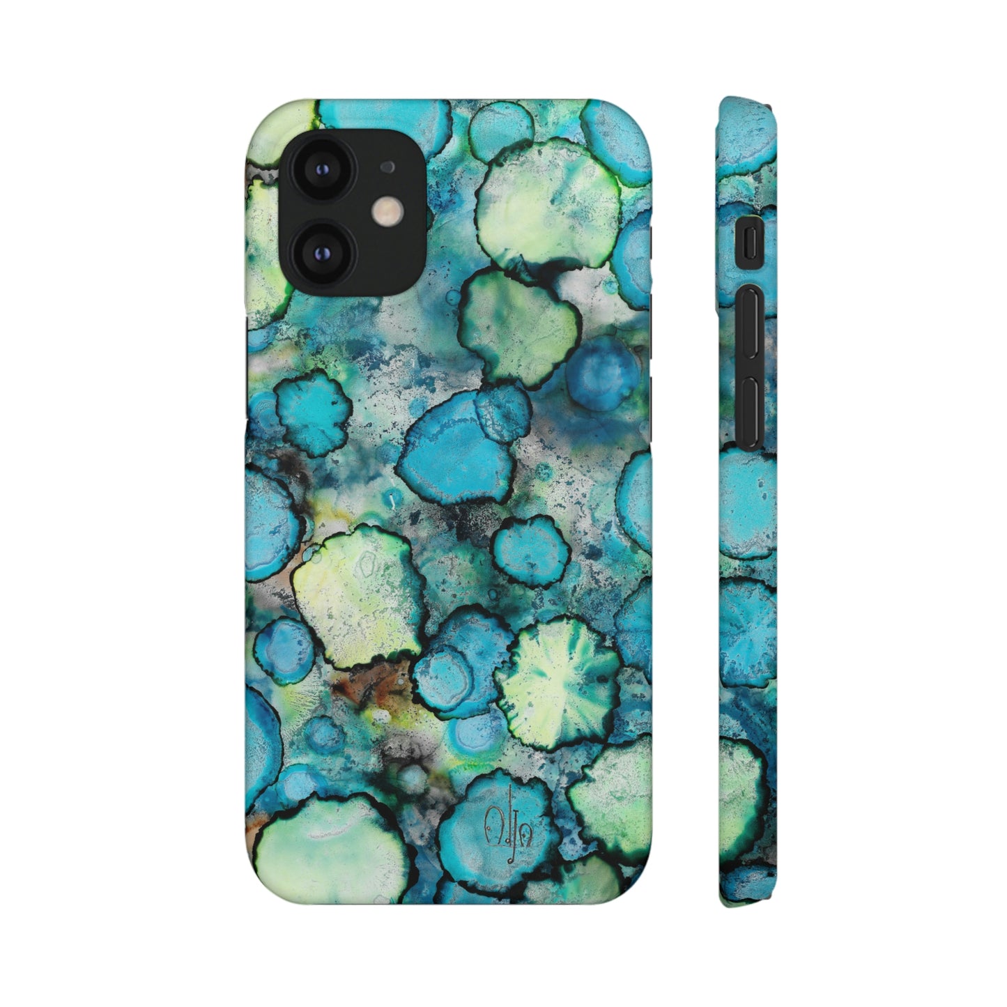 iPhone Samsung Galaxy Pixel5G Snap Case Phone Case Blue Bubbles