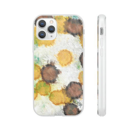 iPhone and Samsung Galaxy Flexi Phone Case Orange Cells - Alja Design