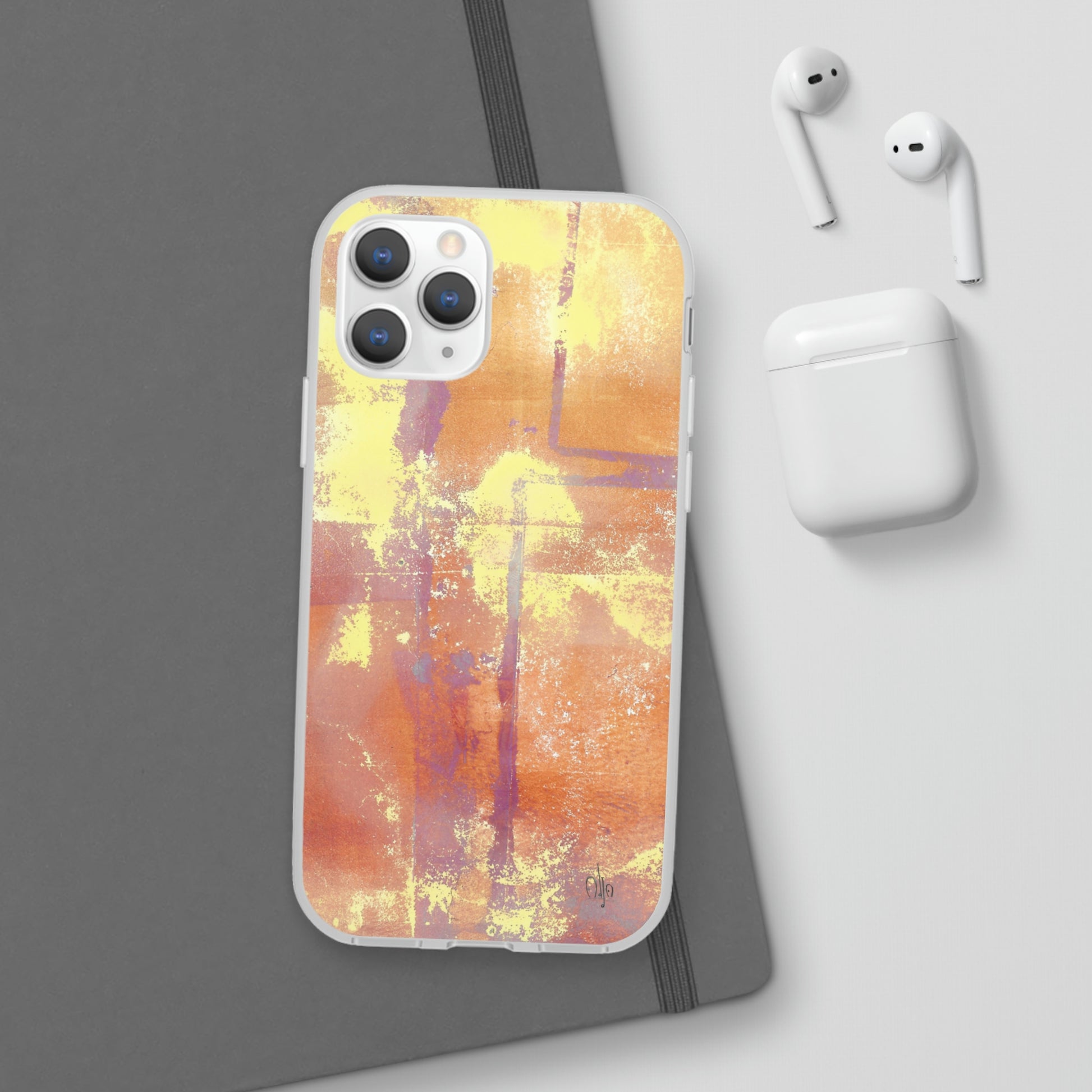 iPhone and Samsung Galaxy Flexi Phone Case Passionate Orange - Alja Design