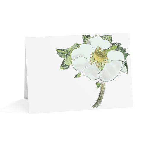 Strawberry Blossom Folded Greeting Card