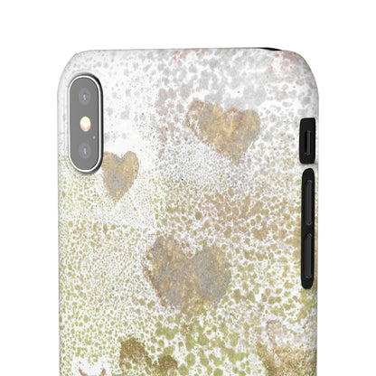 iPhone Samsung Galaxy Pixel5G Snap Case Phone Case Green Hearts